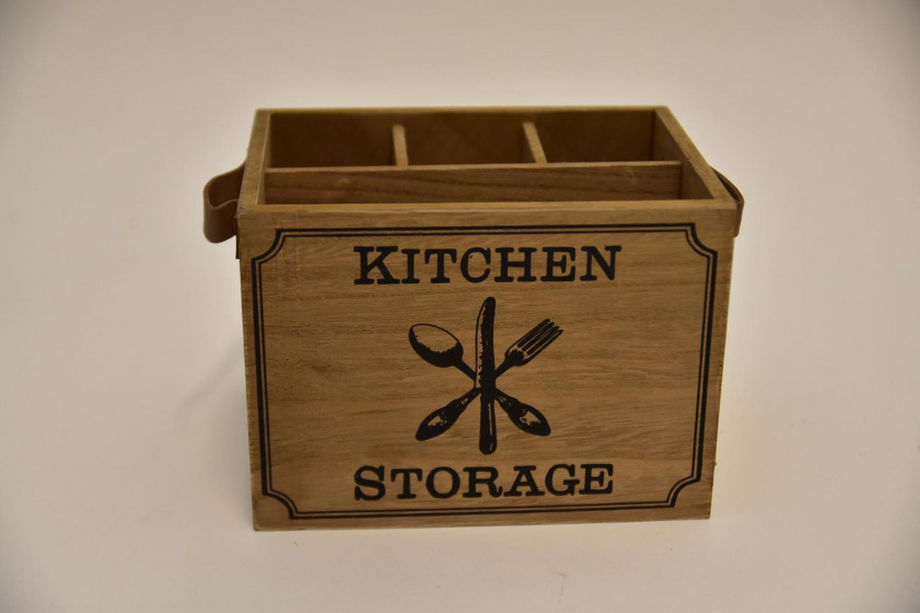 Gifts Amsterdam bestekbakje 17 x 12,5 x 12,5 cm hout bruin Gifts Amsterdam bestekbakje 17 x 12,5 x 12,5 cm hout bruin