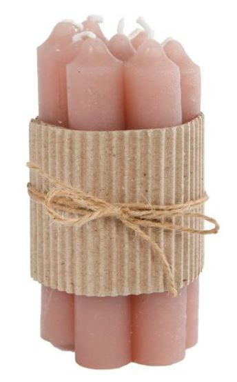 Gifts Amsterdam sviečky Ambiance 12 x 2 cm voskové ružové 7 kusov