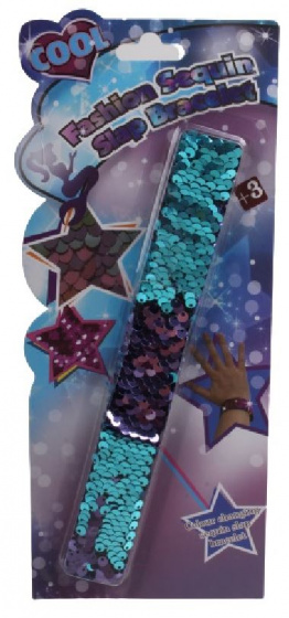 Toys Amsterdam klapkový náramok flitrami junior 21,5 cm modrá/fialová