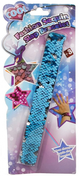 Toys Amsterdam klapkový náramok flitrami junior 21,5 cm modrá/fialová