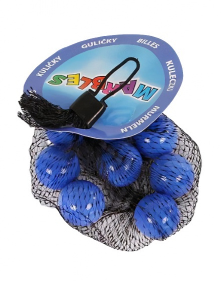 marbles junior 25 mm glass light blue 8-piece