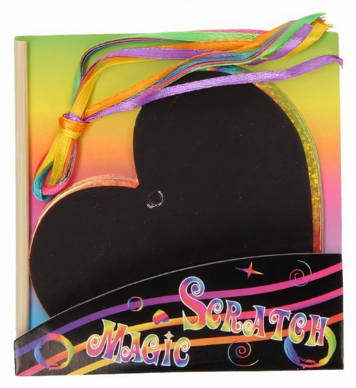 Toys Amsterdam knutselset magic scratch hartje 10 cm papier 9 delig
