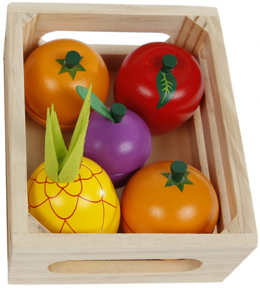 Toys Amsterdam krat fruit snijden hout 11 delig