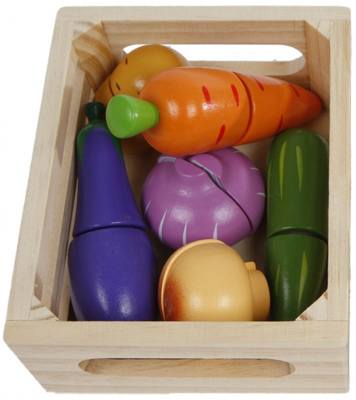 Toys Amsterdam krat groente snijden hout 11 delig