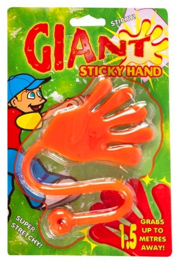 sticky hand Giant junior 15 cm silicone orange