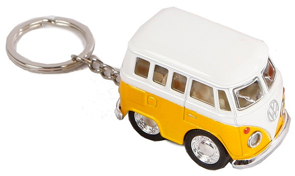 Toys Amsterdam kľúčenka Volkswagen tlakový odliatok 5 cm bielo/žltá