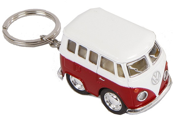 Toys Amsterdam kľúčenka Volkswagen tlakový odliatok 5 cm bielo/červená