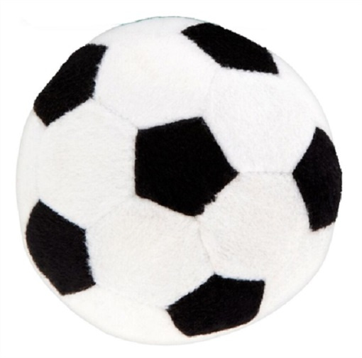 VDM psí futbal 11 cm plyš čierno/biely