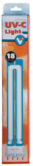 Velda pl lamp UV C VT 18 watt 27,5 cm glas transparant Velda pl lamp UV C VT 18 watt 27,5 cm glas transparant
