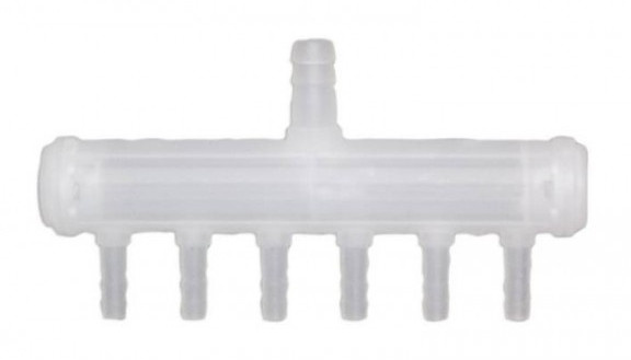 distribution valve 6 exits 4/6mm white
