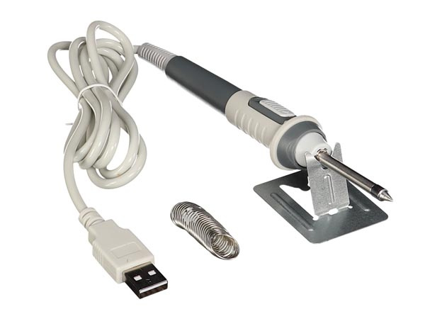 Velleman spájkovačka USB 10W 5V 2A 1,2 metra oceľ biela/strieborná