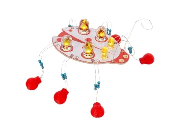 Velleman soldeerkit 'the lady' 8,5 x 3,5 cm rood/wit 21 delig