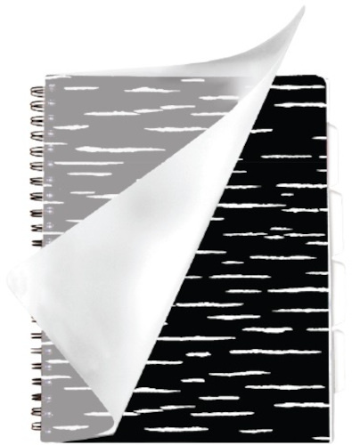 Verhaak projektový zošit Flow A4 papier/polypropylén čierno/biely