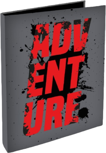 Verhaak zakladač krúžkový Adventure 4-krúžky A4 tmavošedá/červená