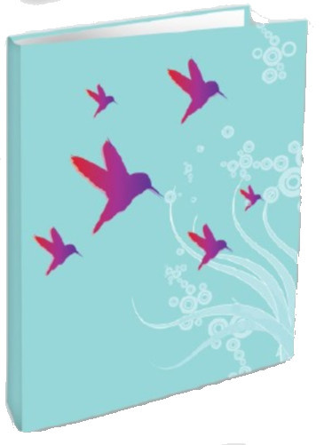 Verhaak krúžkový zakladač Birds 23 krúžkový zakladač A4 kartón/oceľ fialová/modrá