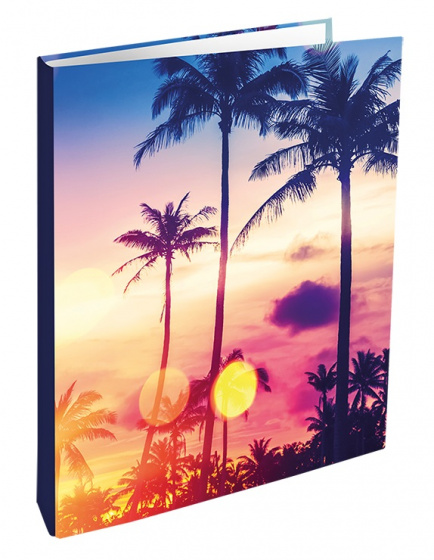 Verhaak krúžkový zakladač Palmtree 23 krúžkový zakladač A4 kartón/oceľ ružový/modrý