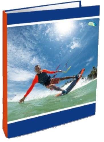 Verhaak krúžkový zakladač Surf 23 krúžkový zakladač A4 kartón/oceľ modrá/červená