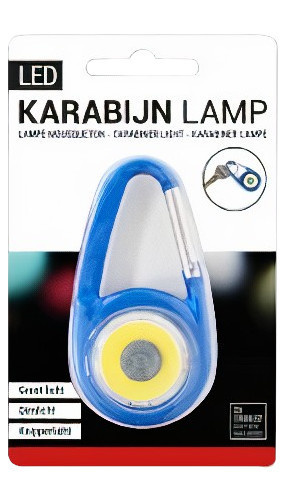 flashlight Karabijnled steel blue