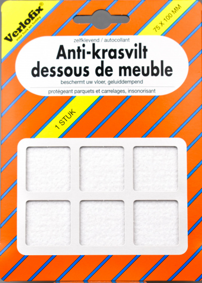 Verlofix filc proti poškriabaniu, samolepiaci 75 x 100 mm biely