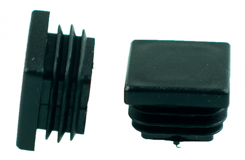 Verlofix buisstop 25 x 25 mm zwart 4 stuks