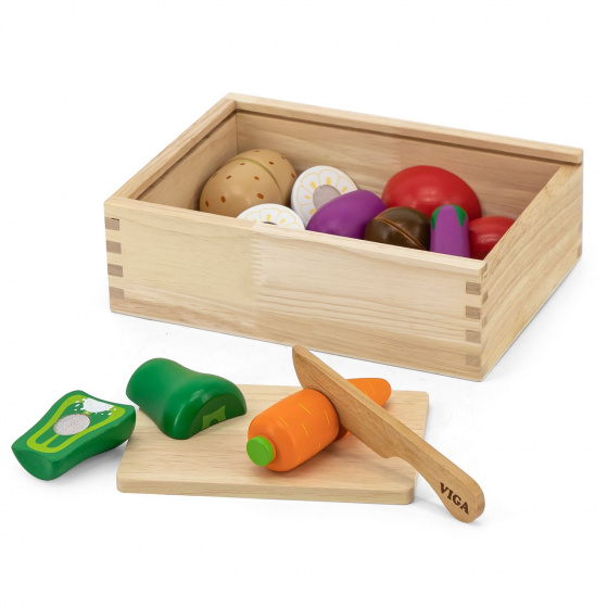 toy food junior wood 9-piece