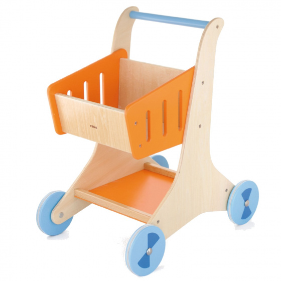 Viga Toys nákupný vozík dievčenskú 48 x 30 x 41,5 cm drevo