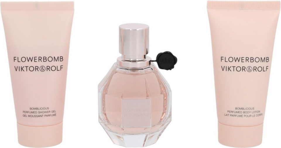 Viktor & Rolf gift set Flowerbomb ladies 50 ml pink 3 piece