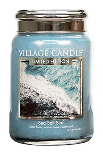 Village Candle sviečka Sea Salt Surf 10 x 15 cm vosková modrá