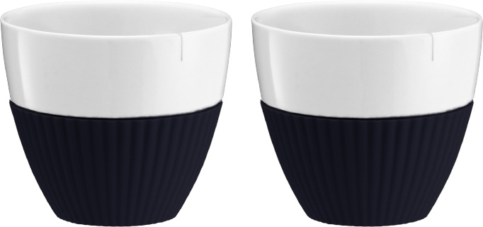 Viva šálka na čaj Anytime 300 ml porcelánová biela/modrá 2 kusy