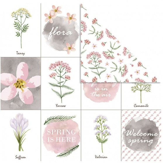 Vivi Gade dubbelzijdig designpapier bloemen 30,5 cm 3 stuks