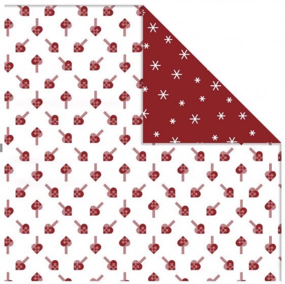 Vivi Gade dubbelzijdig designpapier harten 30,5 cm 3 stuks