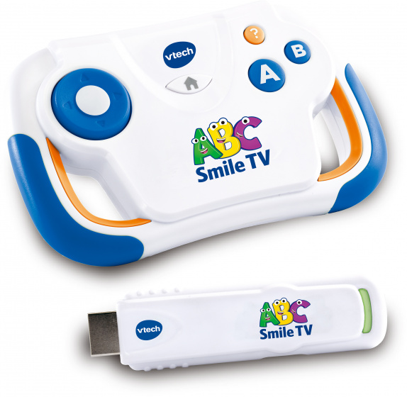 VTech výuková hra ABC Smile TV junior 14,5 cm biela/modrá 2dielna