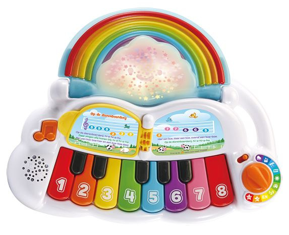 VTECH Magic Rainbow Piano 35 cm biele