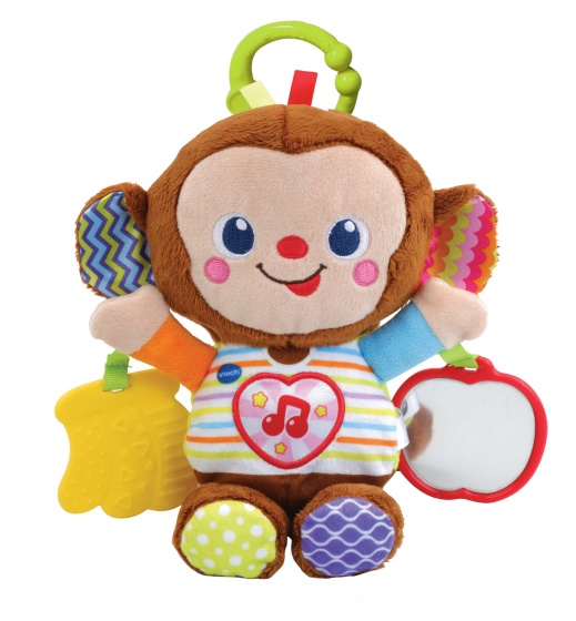 VTech Krúžok na hryzenie Mijn Knuffelaapje 20 cm hnedý
