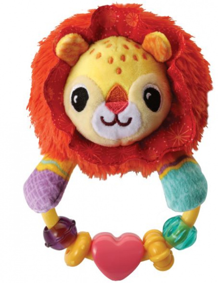 VTech hrkálka Dierenvriendjes lev 19,1 cm plyš červený
