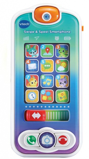 toy phone Swipe & Speel junior 15 x 4,5 cm blue