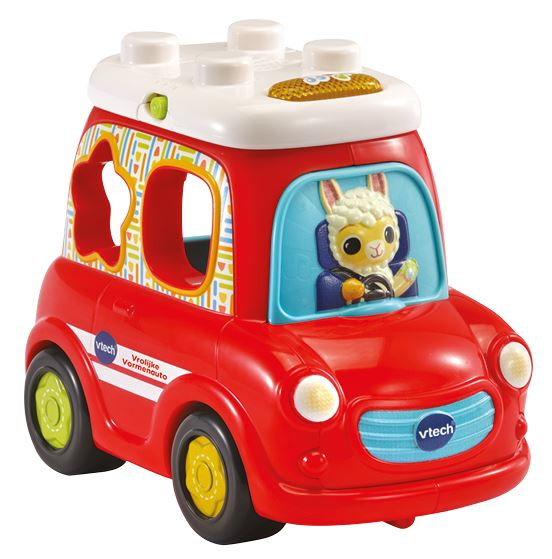 VTECH Vtipný tvar autíčko 25 cm červené 5dielne