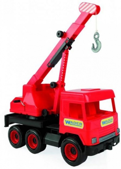 Wader speelgoed kraanwagen rood 43 cm