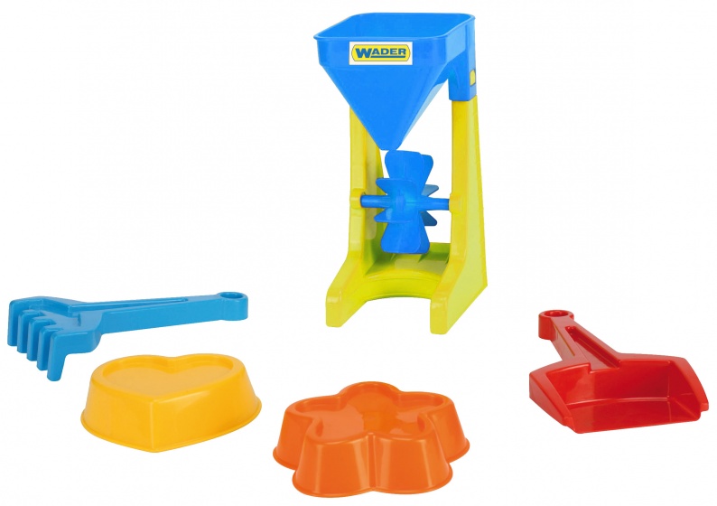 Wader plážový set vodný mlyn 21 cm 5dielny modrý