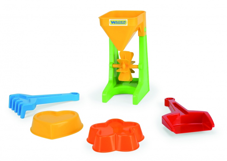 Wader plážový set vodný mlyn 21 cm 5dielny žltý