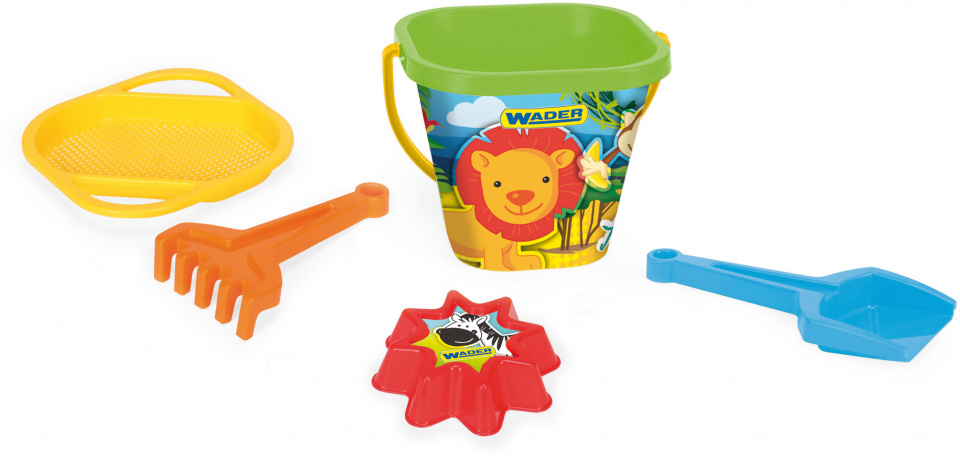 Wader strandsetje jungle junior 16 cm 5 delig