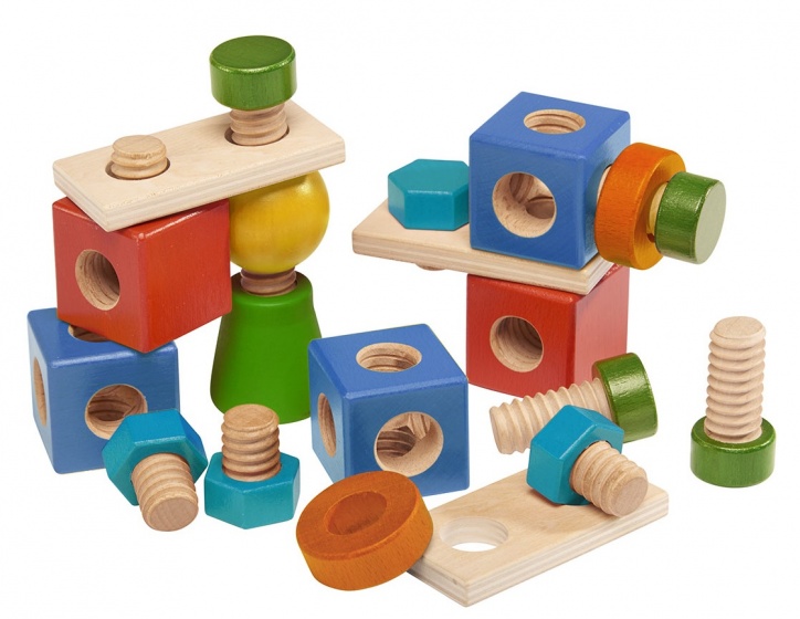 Walter bouwblokken schroeven hout 24 delig