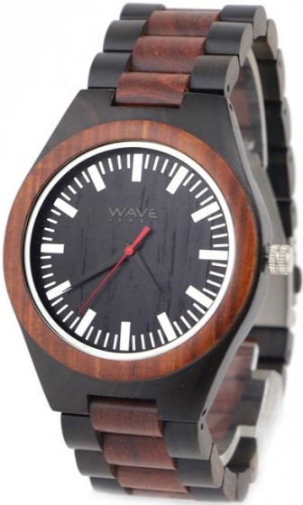 Wave Hawaii hodinky Citizen Miyota pánske 4,5 cm drevo čierna/hnedá