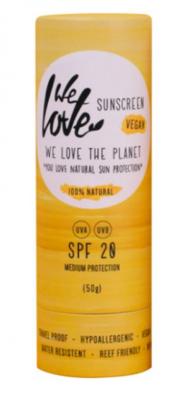 We Love The Planet opaľovací krém SPF20 unisex 50 gramov vegan