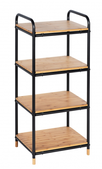 Wenko príručný stolík Loft 42 x 94,5 x 33,5 cm nerez/bambus čierny