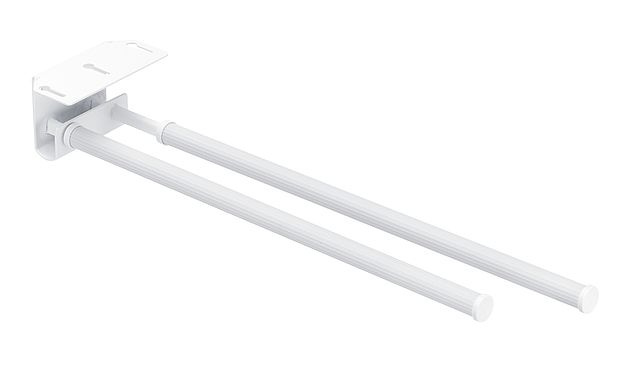 Wenko držiak na uteráky Duo výsuvný 43/77 cm oceľová biela