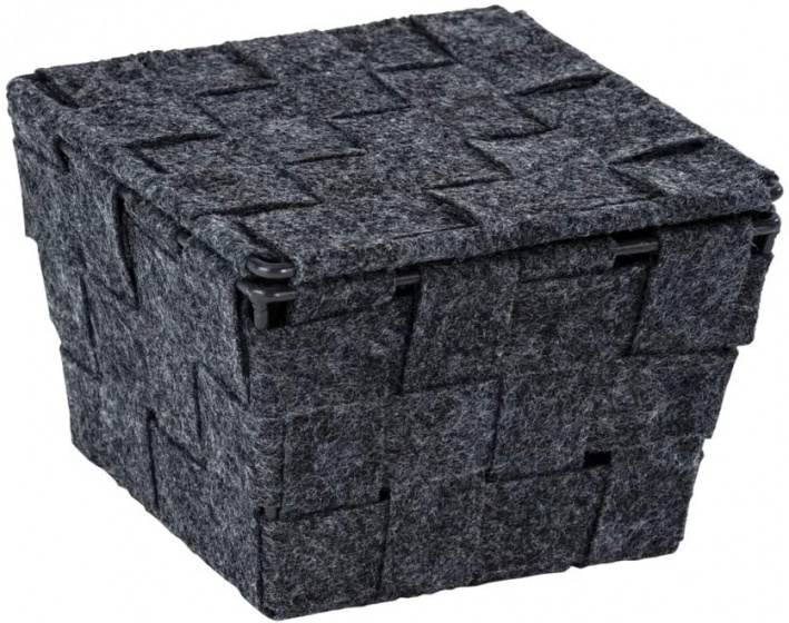 Wenko úložný košík Adria Feltro14 cm polyester antracit