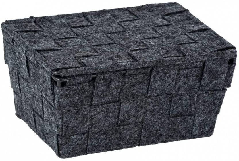 Wenko úložný košík Adria Feltro19 cm polyester antracit