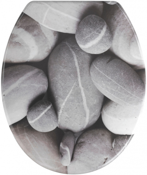 Wenko kamienky WC doska 45 x 37,5 cm duroplast sivo/biely