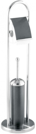 Wenko toaletný papier s držiakom na toaletnú kefu Adrano z nehrdzavejúcej ocele antracit